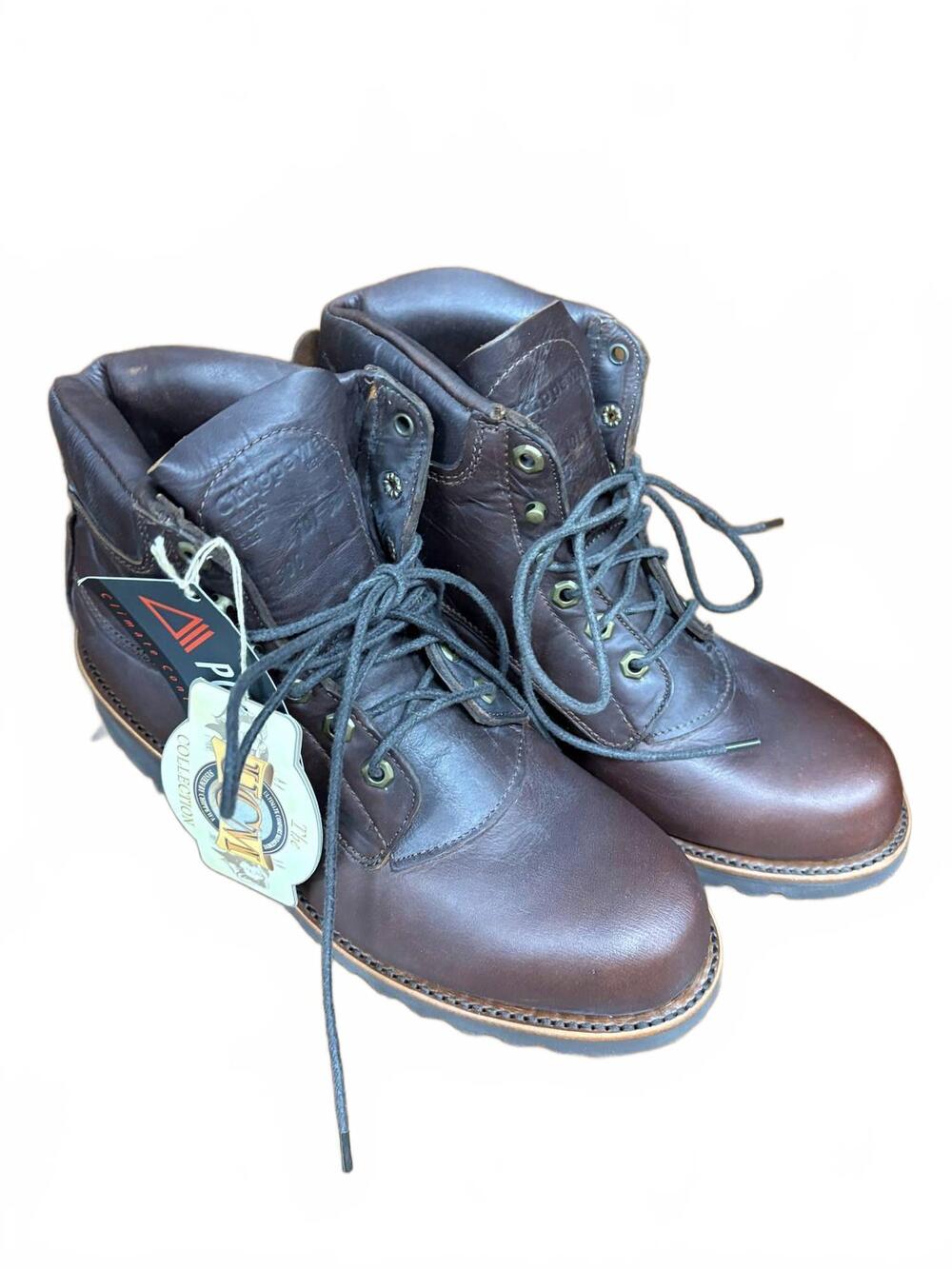 NEW CHIPPEWA men's leather work boots in reddish brown